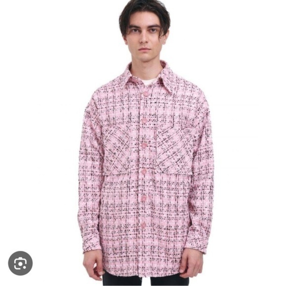 Charlie Luciano pink shirt